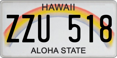 HI license plate ZZU518