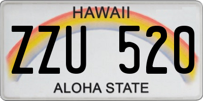 HI license plate ZZU520