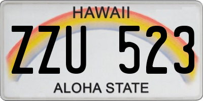 HI license plate ZZU523