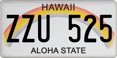 HI license plate ZZU525