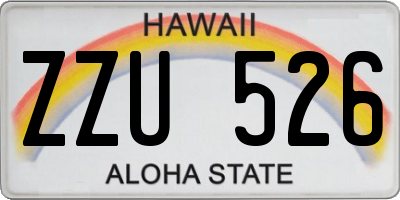 HI license plate ZZU526