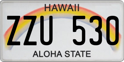 HI license plate ZZU530