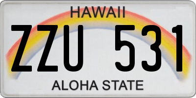 HI license plate ZZU531