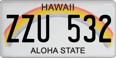 HI license plate ZZU532