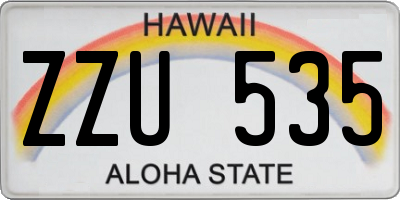 HI license plate ZZU535