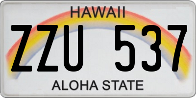 HI license plate ZZU537