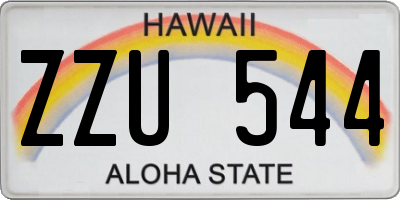 HI license plate ZZU544