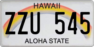 HI license plate ZZU545