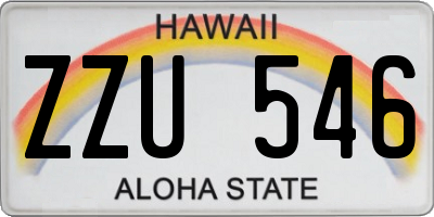 HI license plate ZZU546