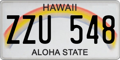 HI license plate ZZU548