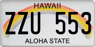 HI license plate ZZU553