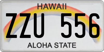 HI license plate ZZU556