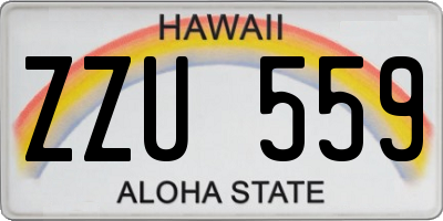 HI license plate ZZU559