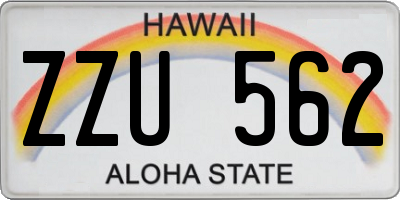 HI license plate ZZU562