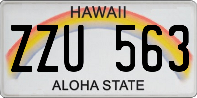 HI license plate ZZU563