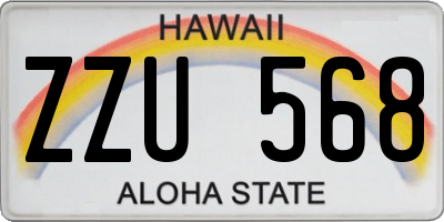 HI license plate ZZU568