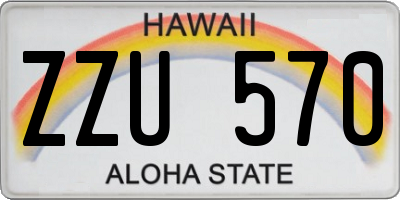 HI license plate ZZU570