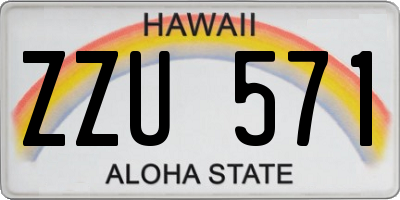 HI license plate ZZU571