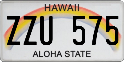 HI license plate ZZU575