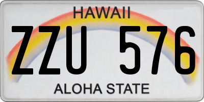 HI license plate ZZU576