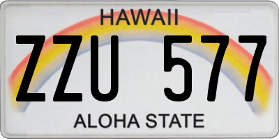 HI license plate ZZU577