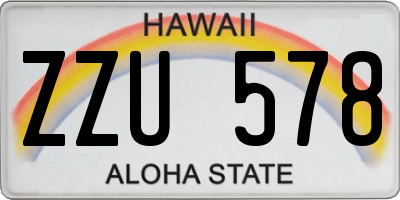 HI license plate ZZU578