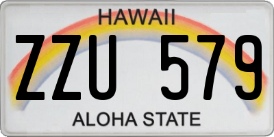 HI license plate ZZU579