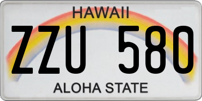 HI license plate ZZU580