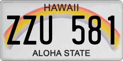 HI license plate ZZU581