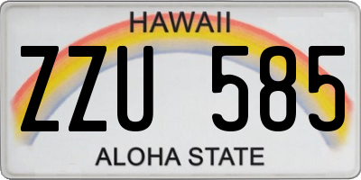 HI license plate ZZU585