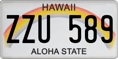 HI license plate ZZU589