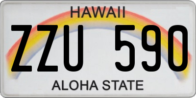 HI license plate ZZU590