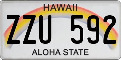 HI license plate ZZU592