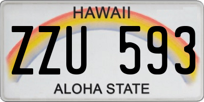 HI license plate ZZU593