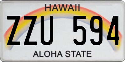 HI license plate ZZU594