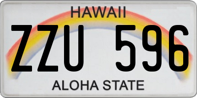 HI license plate ZZU596