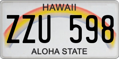 HI license plate ZZU598