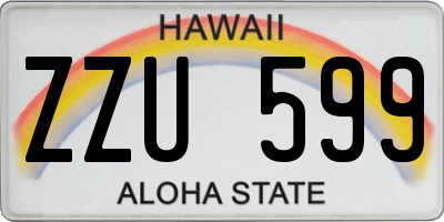 HI license plate ZZU599