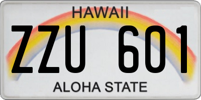 HI license plate ZZU601