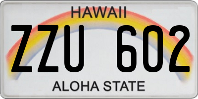 HI license plate ZZU602