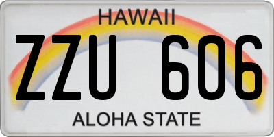 HI license plate ZZU606