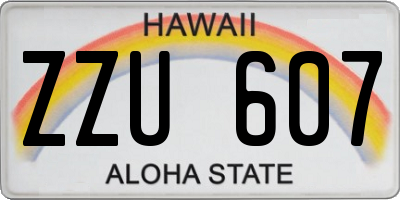 HI license plate ZZU607