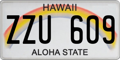 HI license plate ZZU609