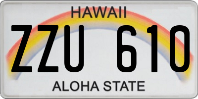 HI license plate ZZU610