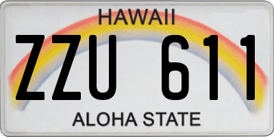 HI license plate ZZU611