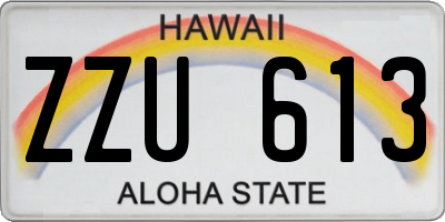 HI license plate ZZU613