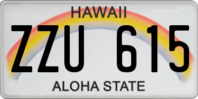 HI license plate ZZU615