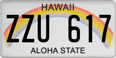 HI license plate ZZU617