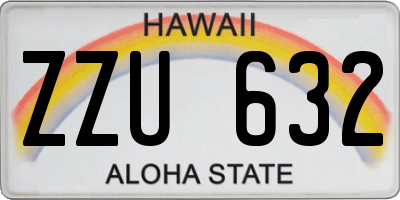 HI license plate ZZU632