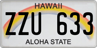 HI license plate ZZU633